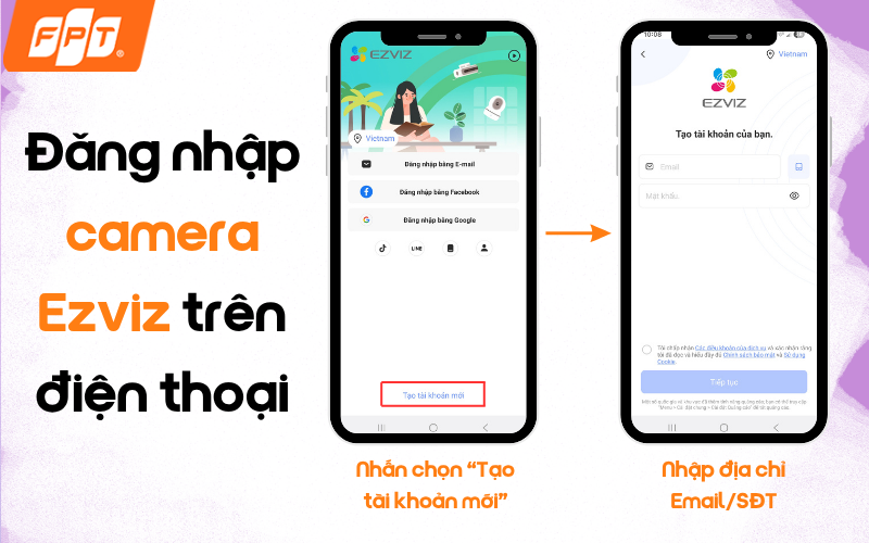 cách kết nối camera EZVIZ với điện thoại
