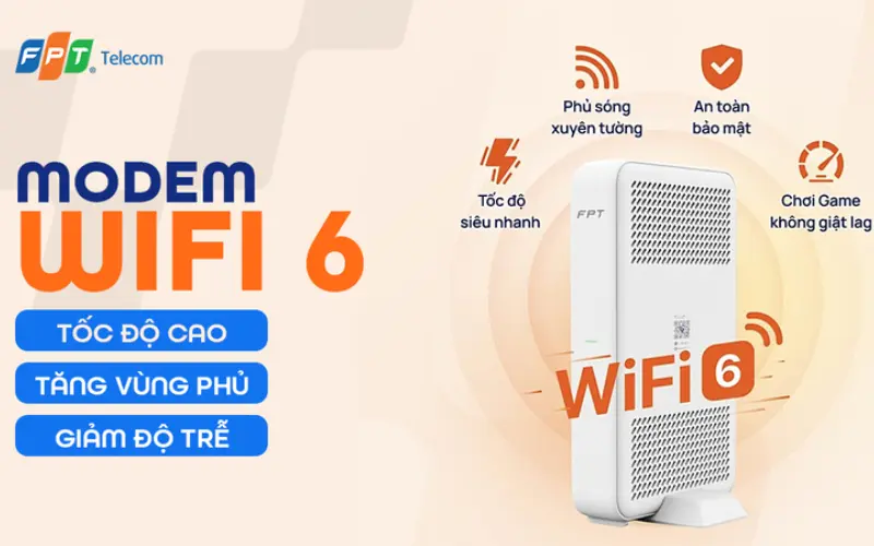 Khuyến mãi tặng modem Wifi 6 khi lắp internet Wifi FPT Phường Bình Lợi Trung