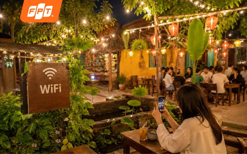 Internet Wifi cho quán ăn vườn Lái Thiêu