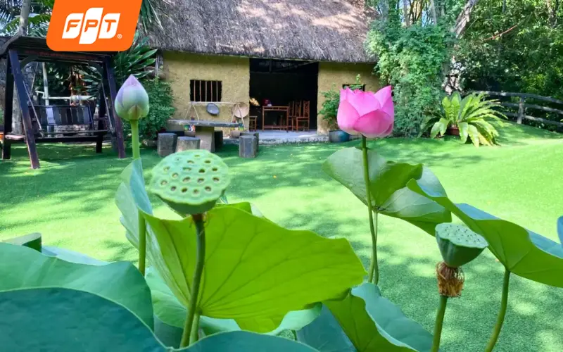 Không gian vườn sinh thái, quán ăn ven sông Sài Gòn tại phường Thuận An