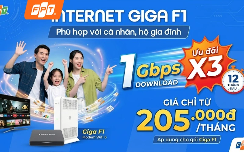 Bảng giá cước internet FPT cho hộ gia đình và dãy trọ tại phường Chánh Phú Hòa với các gói FPT Giga và FPT Meta