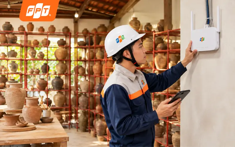 Giải pháp mạng Internet ổn định cho cơ sở gốm sứ, hộ kinh doanh Tân Khánh