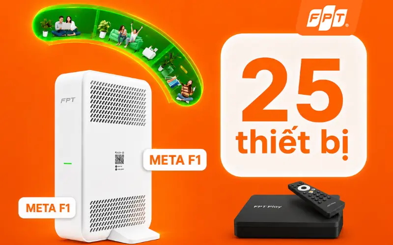 Bảng giá cước internet FPT cho hộ gia đình tại phường Rạch Dừa với các gói FPT Giga và Meta F1