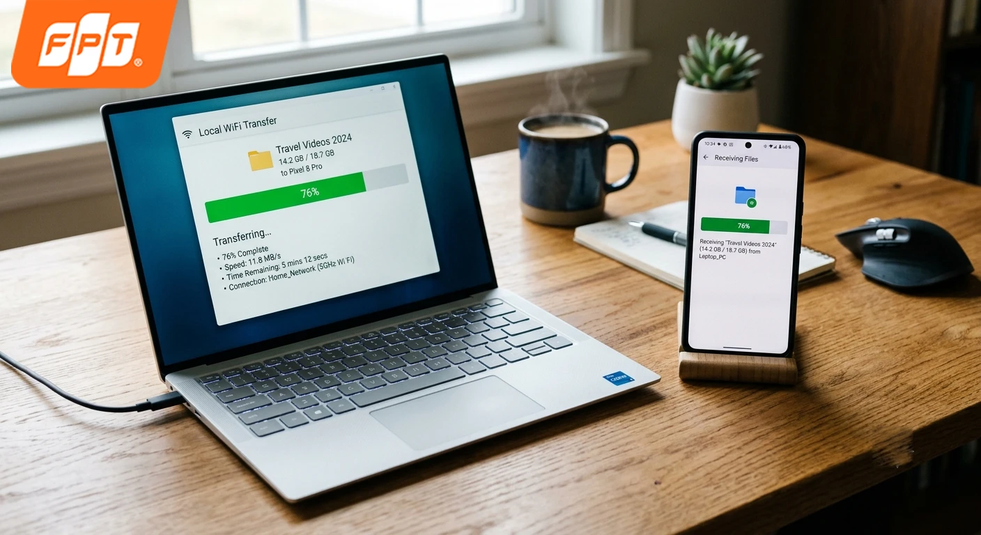 truyền dữ liệu giữa 2 máy tính qua wifi