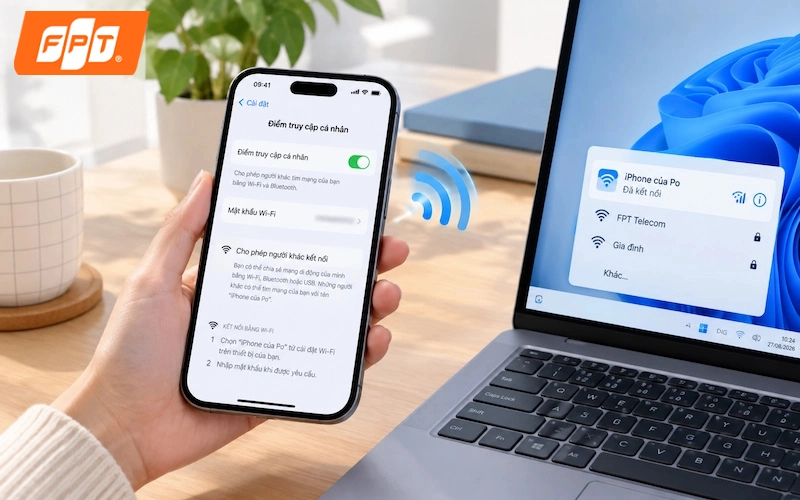 kết nối điện thoại với máy tính qua wifi