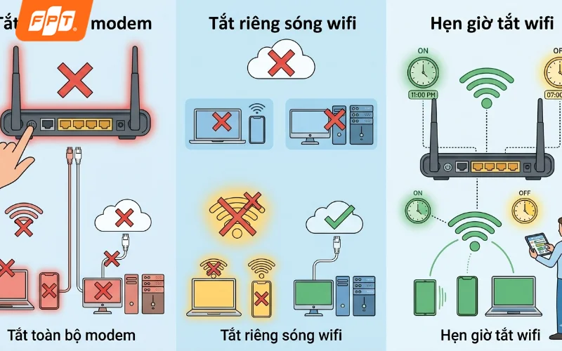 Cách tắt modem wifi