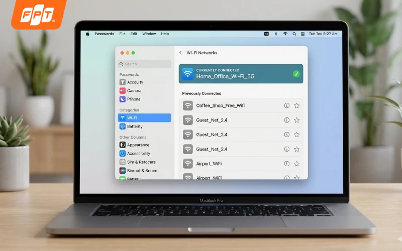 Cách xem pass wifi trên MacBook