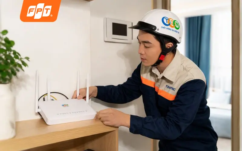 Kỹ thuật viên FPT lắp Wifi tại Đông Thạnh nhanh chóng trong 24-48 giờ