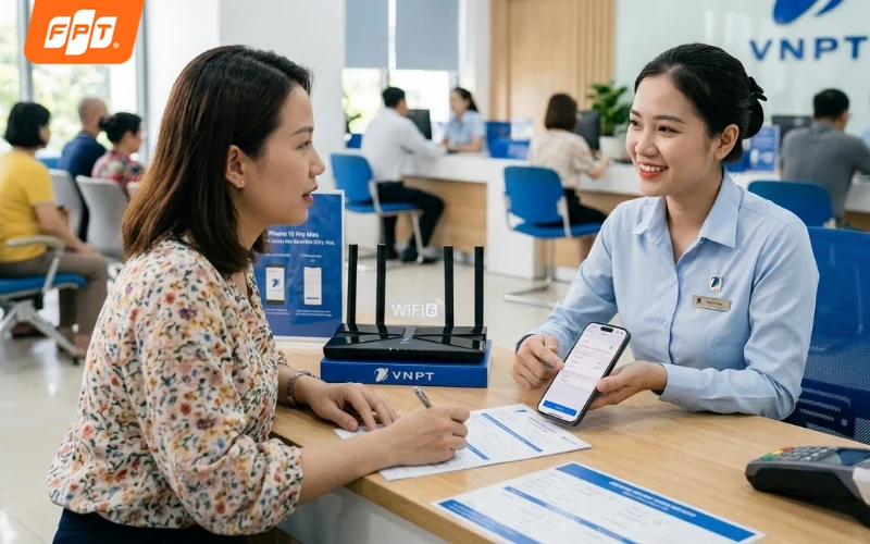 Đổi modem wifi 6 VNPT có mất phí không