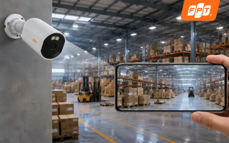 Camera an ninh FPT tích hợp Internet hỗ trợ giám sát nhà vườn, nhà xưởng từ xa