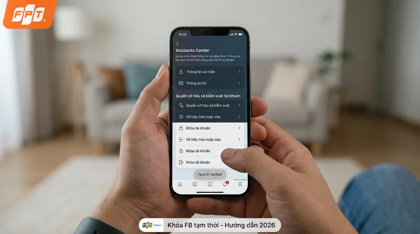 Cách khóa FB tạm thời