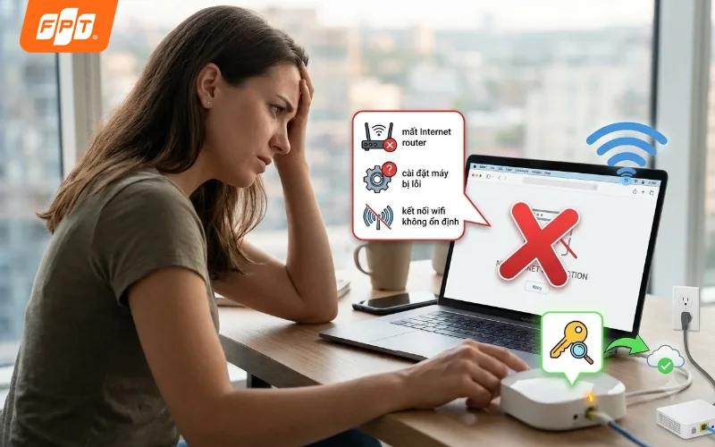 Màn hình xác thực trang đăng nhập WiFi công cộng Captive Portal trên màn hình MacBook