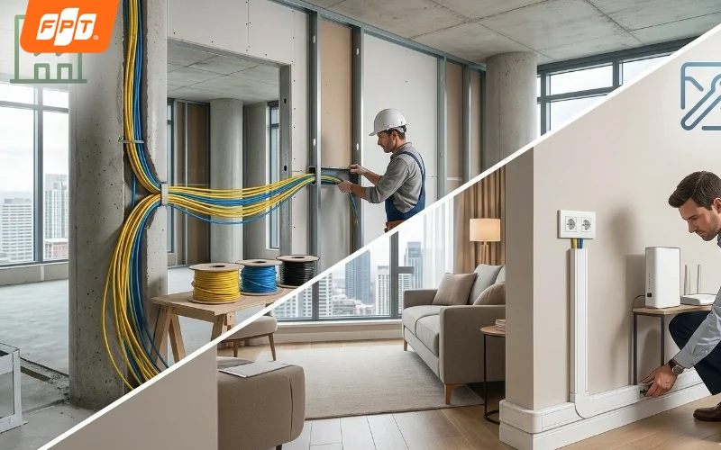 So sánh 2 cách đi dây mạng phổ biến