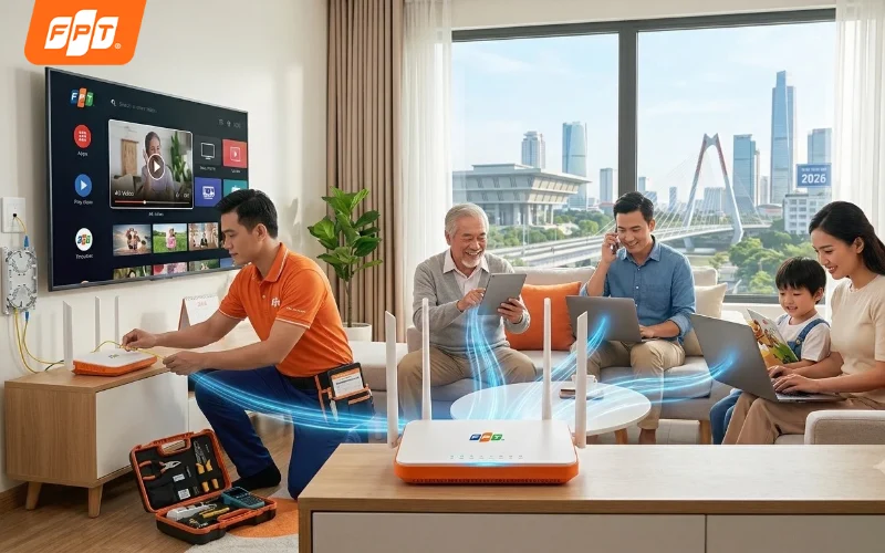 nhân viên fpt đến tận nhà lắp đặt wifi