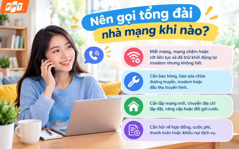 nên gọi tổng đài mạng khi nào